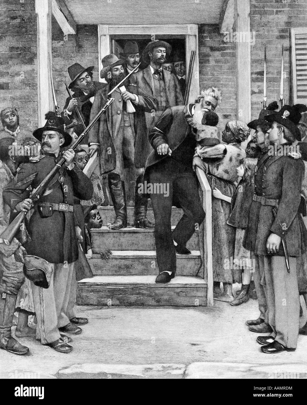 1850s 1859 HARPERS FERRY THE LAST MOMENTS OF ABOLITIONIST JOHN BROWN