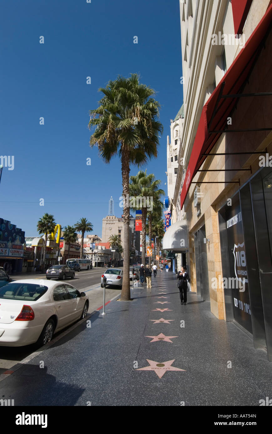Hollywood Walk of Fame, Hollywood Blvd., Los Angeles, California Stock