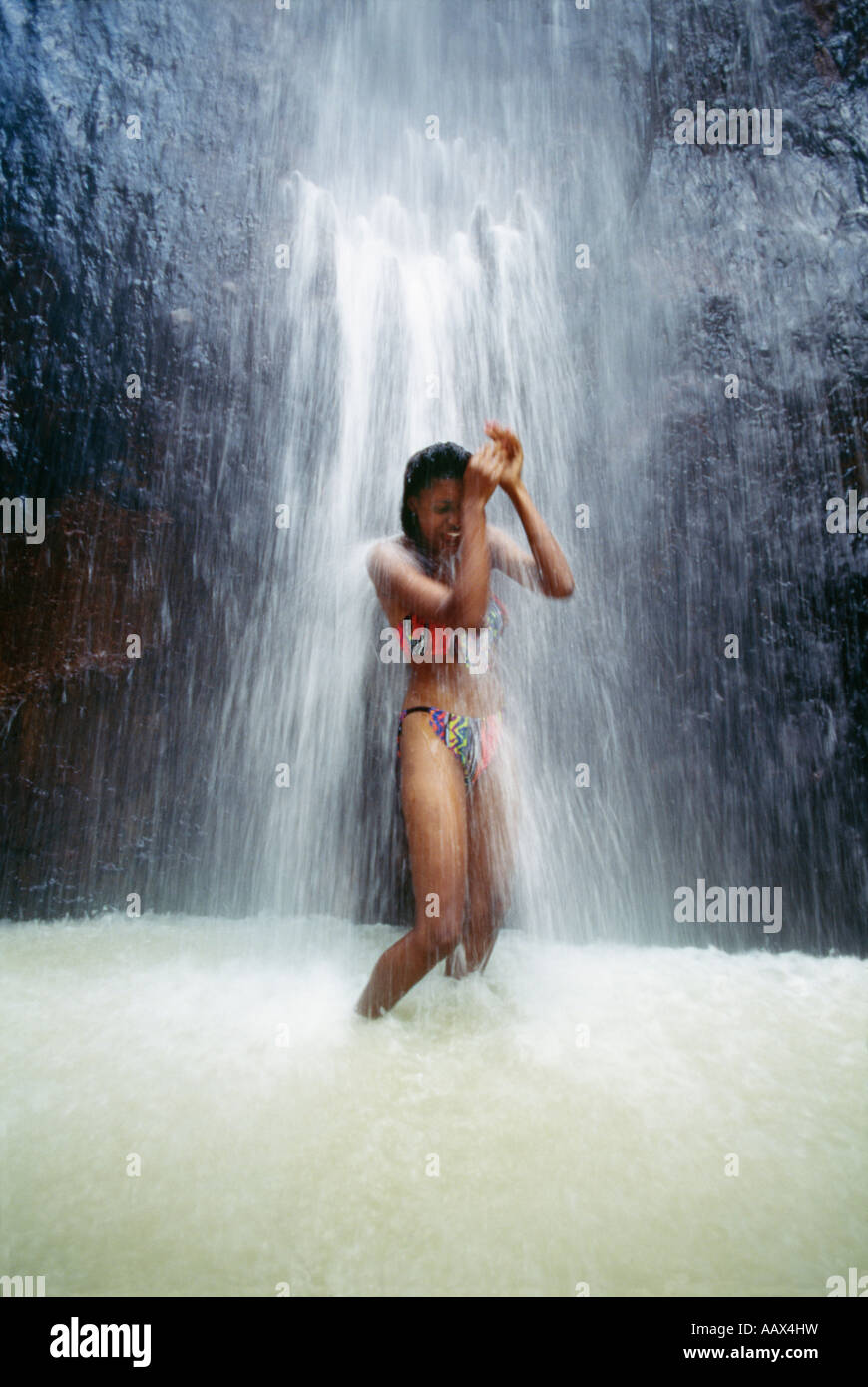 tiffany amber tyson toples naked women in waterfall