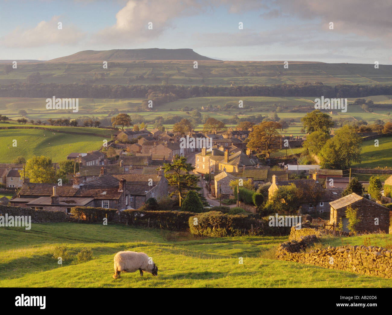 Village of Askrigg in Yorkshire Dales England UK Stock Photo, Royalty