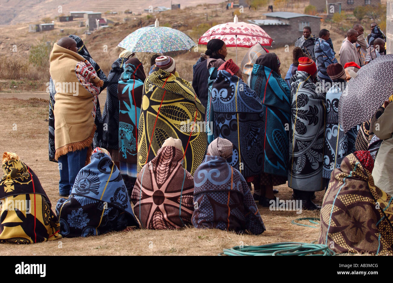 Semonkongsept 19basotho Man Wearing Traditional Blanket 