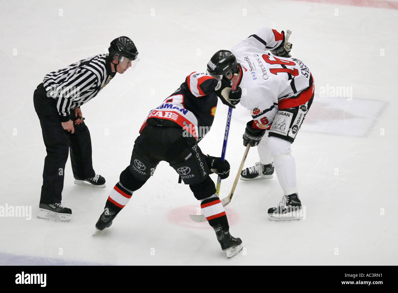 Face off at an ice hockey game Stock Photo, Royalty Free Image 7446672