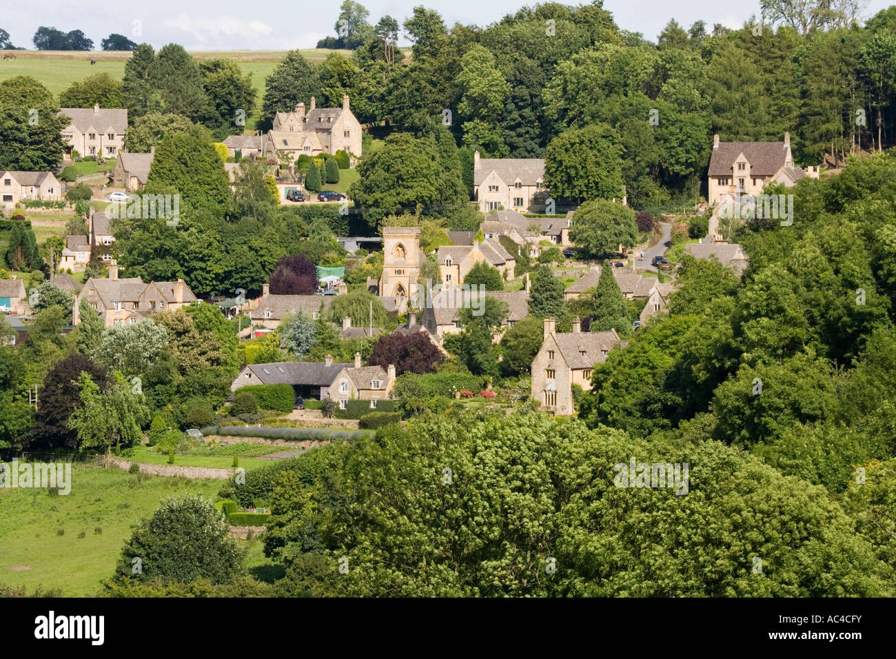 The Cotswold village of Snowshill Gloucestershire Stock Photo, Royalty