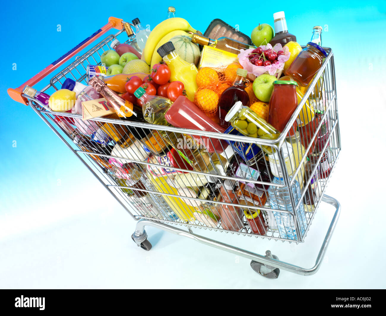 SHOPPING TROLLEY / GROCERY CART Stock Photo, Royalty Free Image