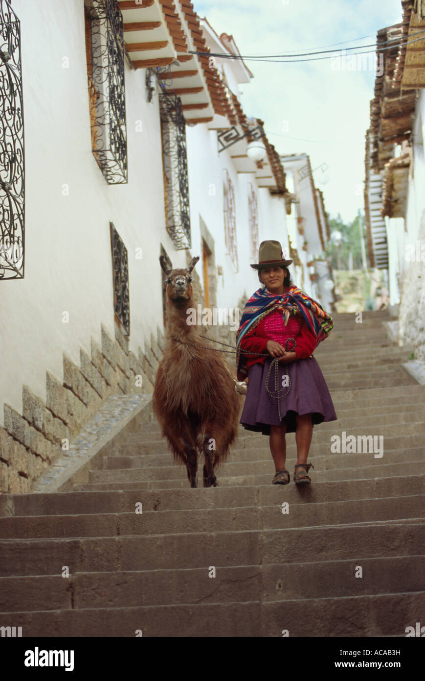 Woman Female Indigenous Indigena Indian Quechua Hi Res Stock