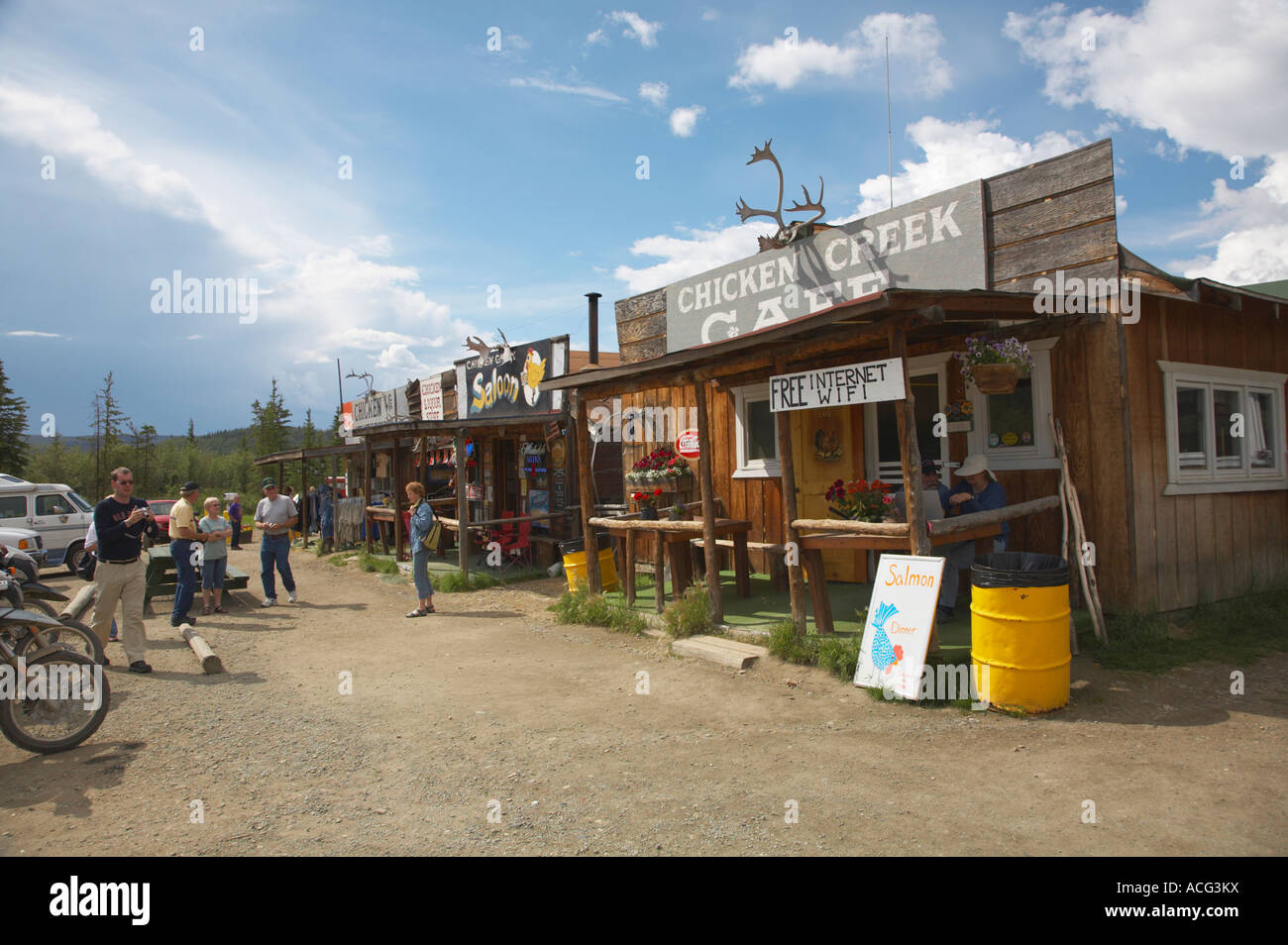 Downtown Chicken Alaska on the Taylor Highway between Tok and the Stock