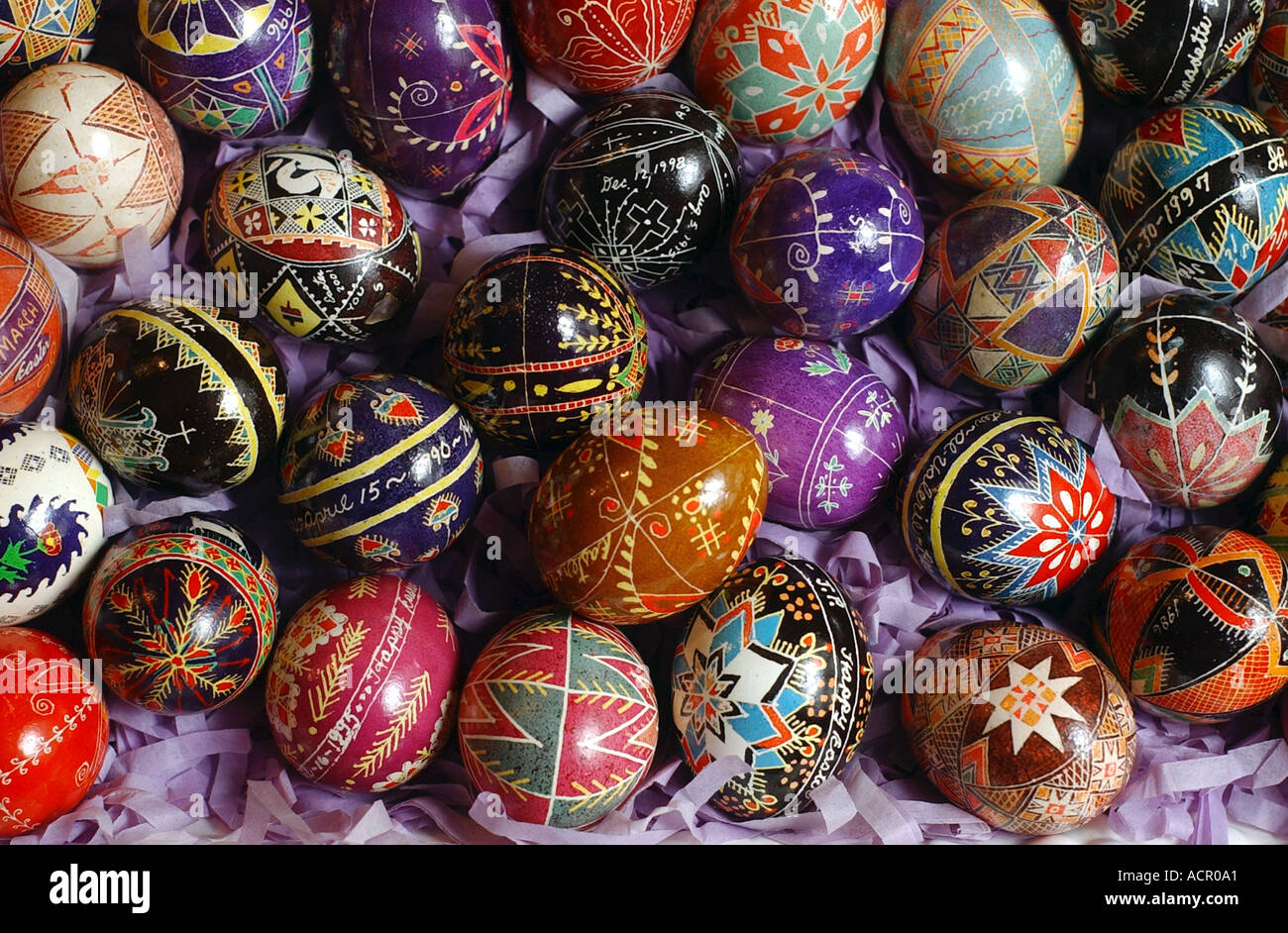 Ukrainian Pysanka Eggs Easter Eggs Stock Photo Alamy