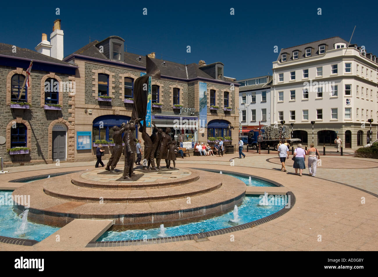 Liberation Square St Helier Jersey Stock Photo Alamy