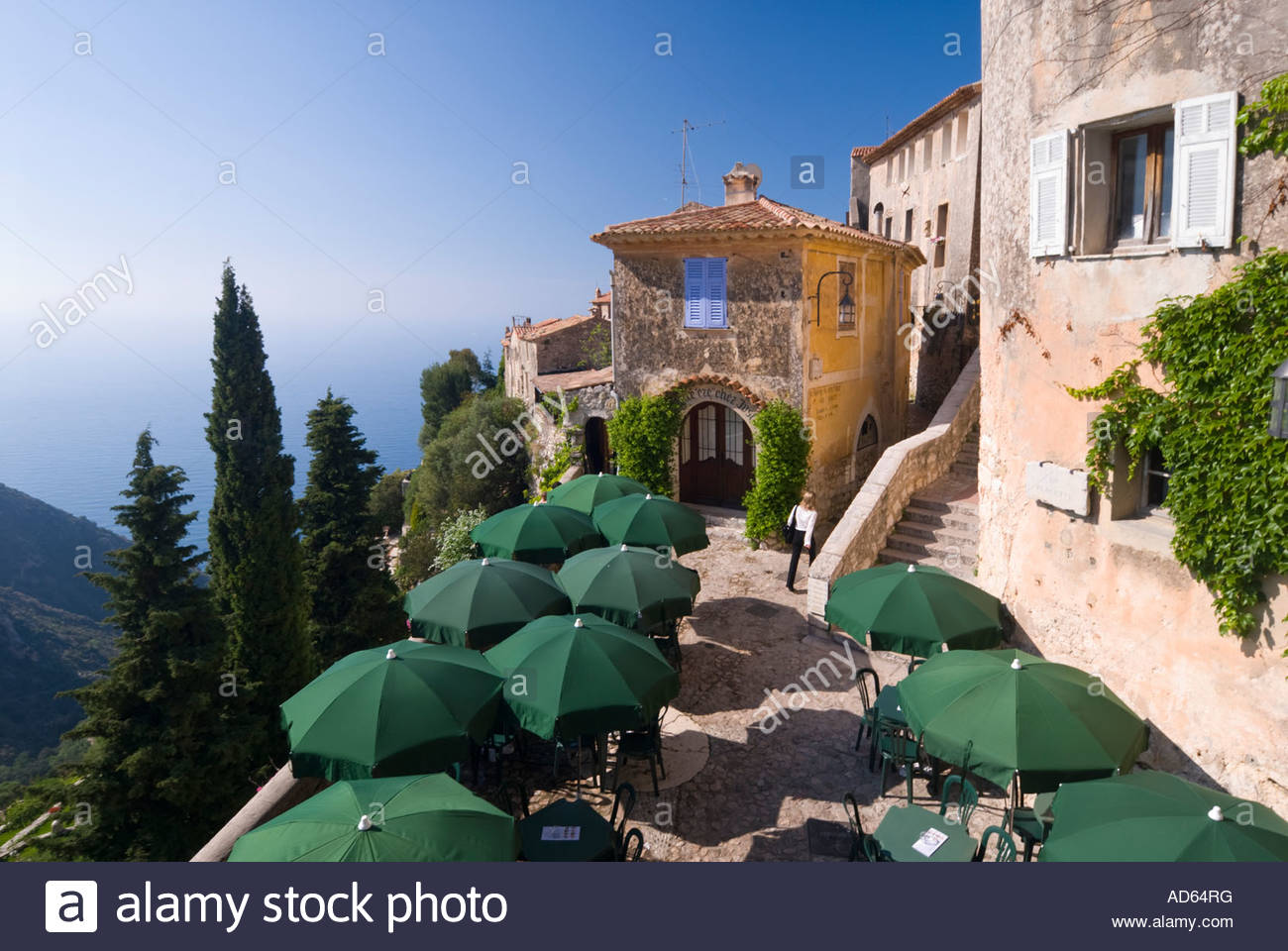 Restaurant in the medieval hilltop village of Eze, Côte d