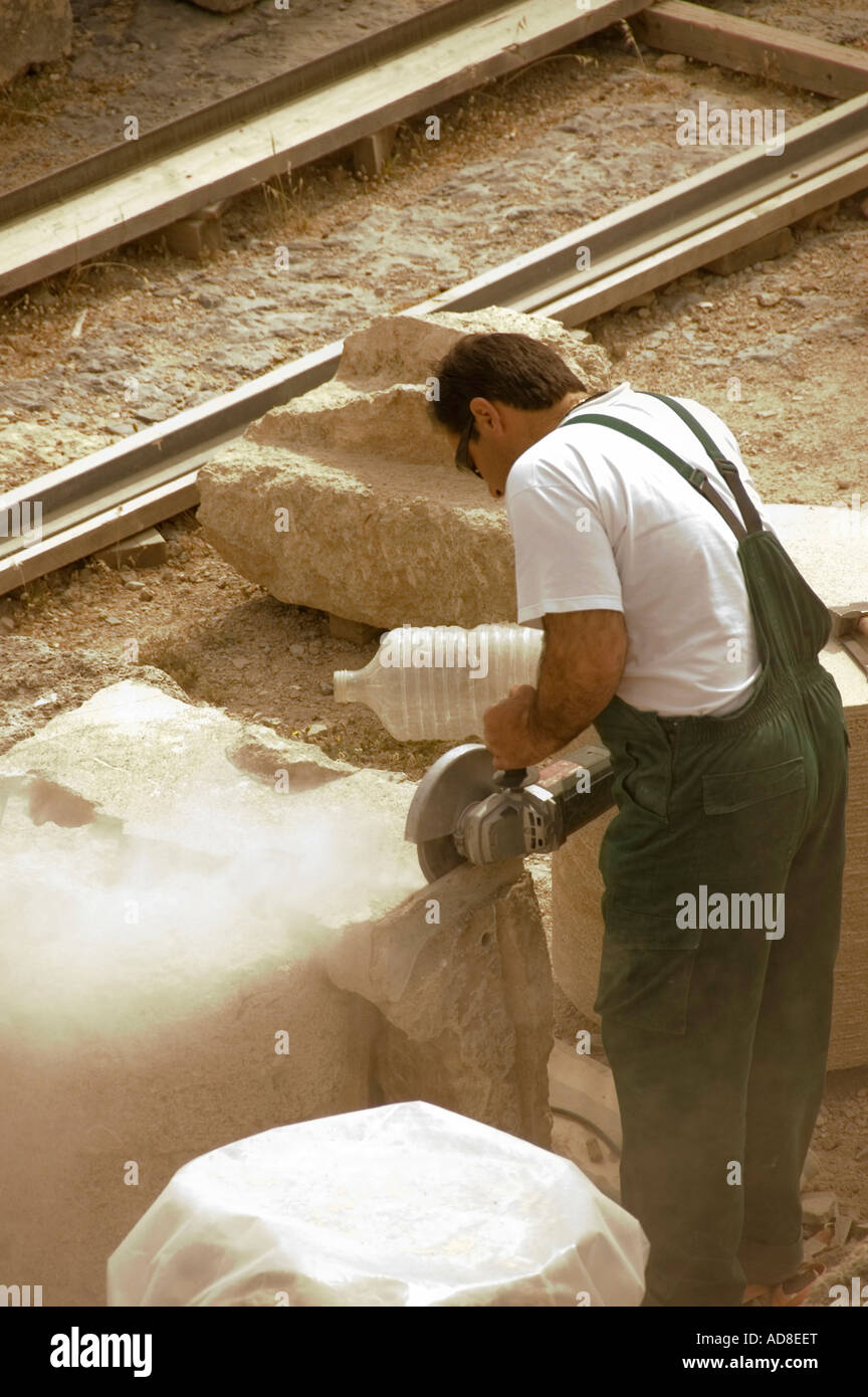 stone cutter worker Stock Photo, Royalty Free Image 13339151 Alamy