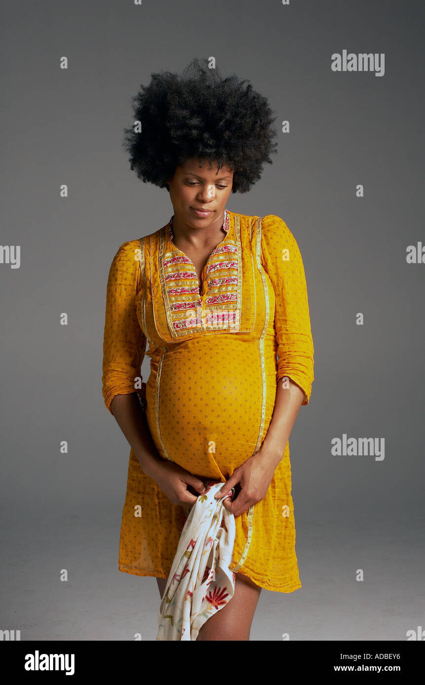 Image Of Pregnant African American Woman Stock Photo Alamy