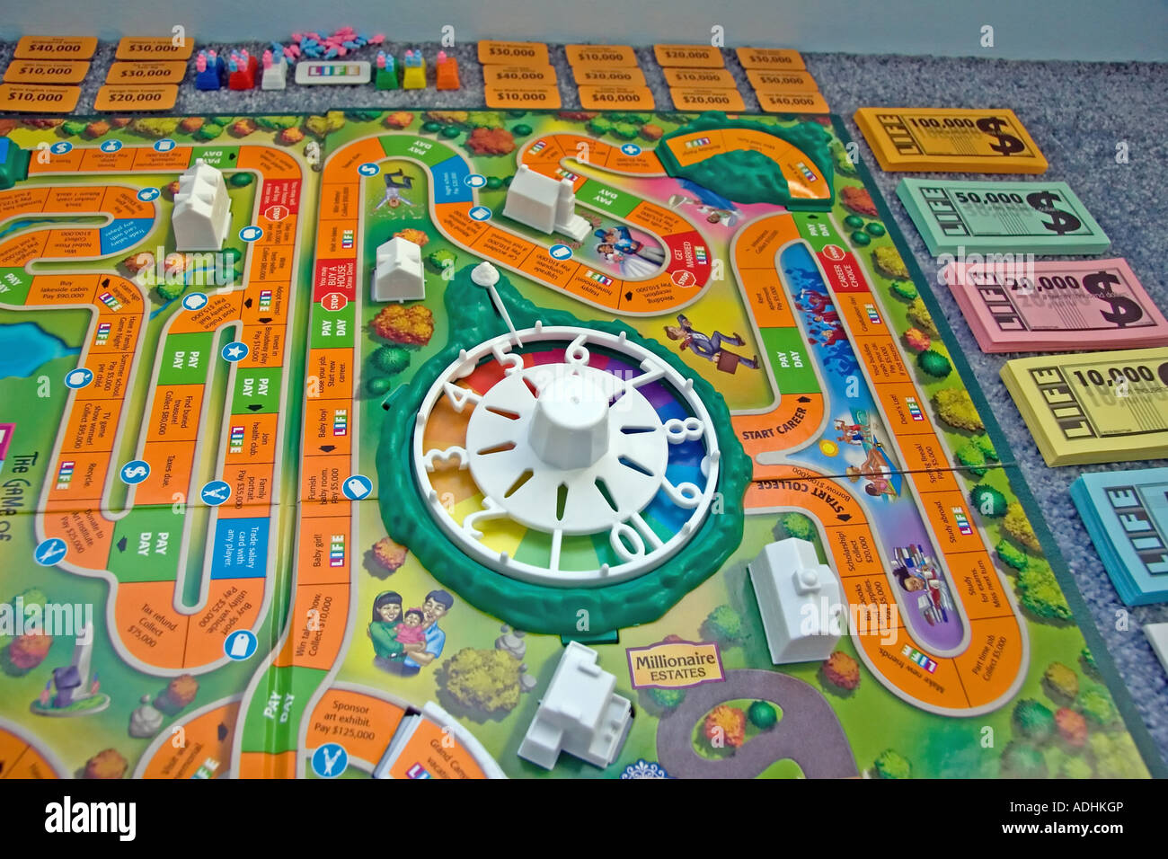 All About That Game Life "The Game of Life" by Milton Bradley. The game board & all its' Stock