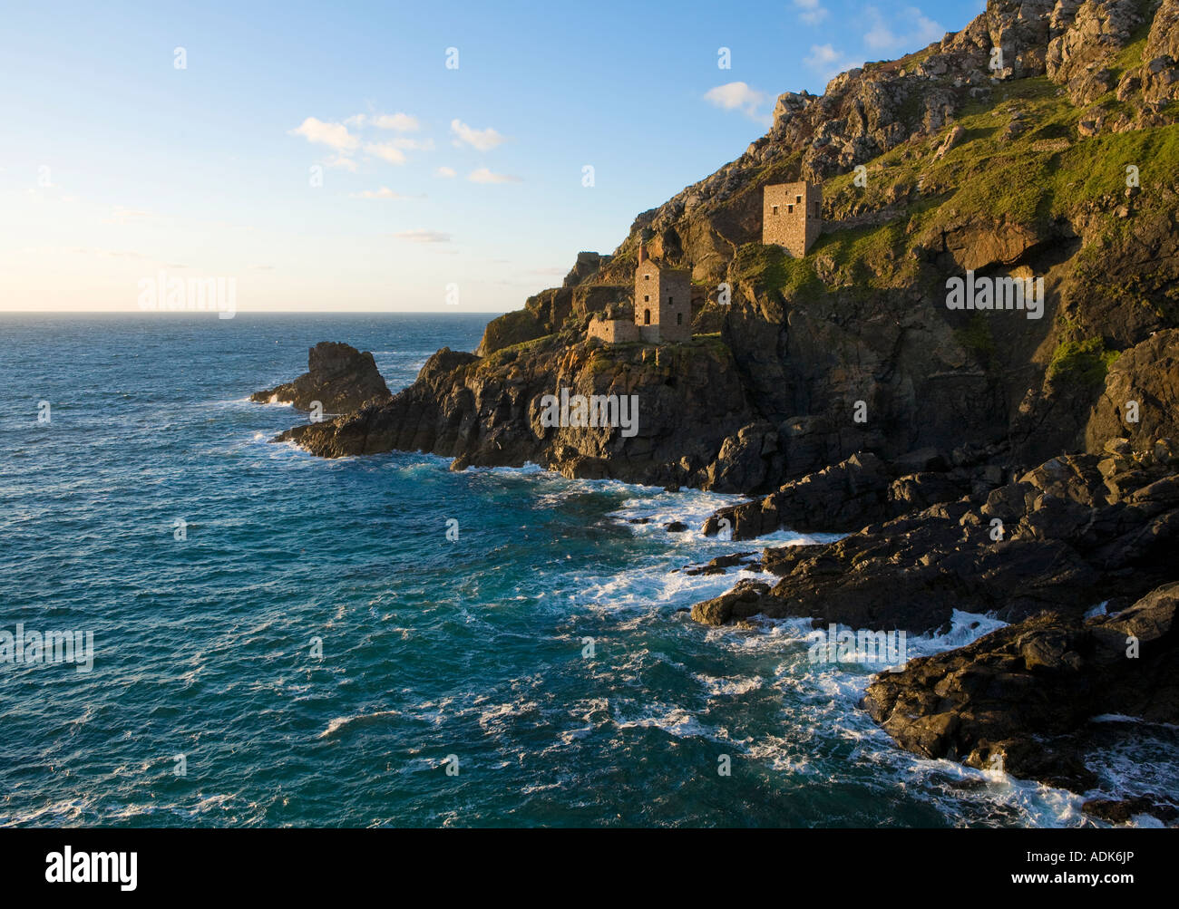 Crown Mine Engine Houses At Botallack Cornwall Uk Stock Photo Alamy