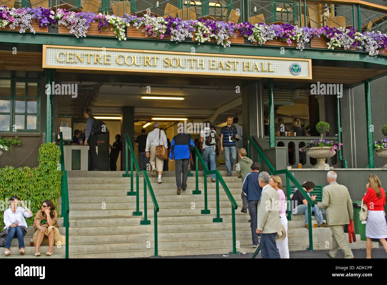 Wimbledon Lawn Tennis Club and Entrance to Centre Court Stock Photo