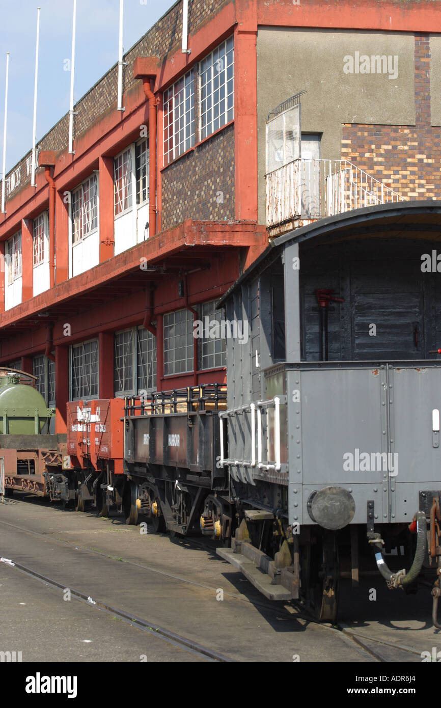Bristol England Old Railway Wagons Outside The Bristol Industrial Stock