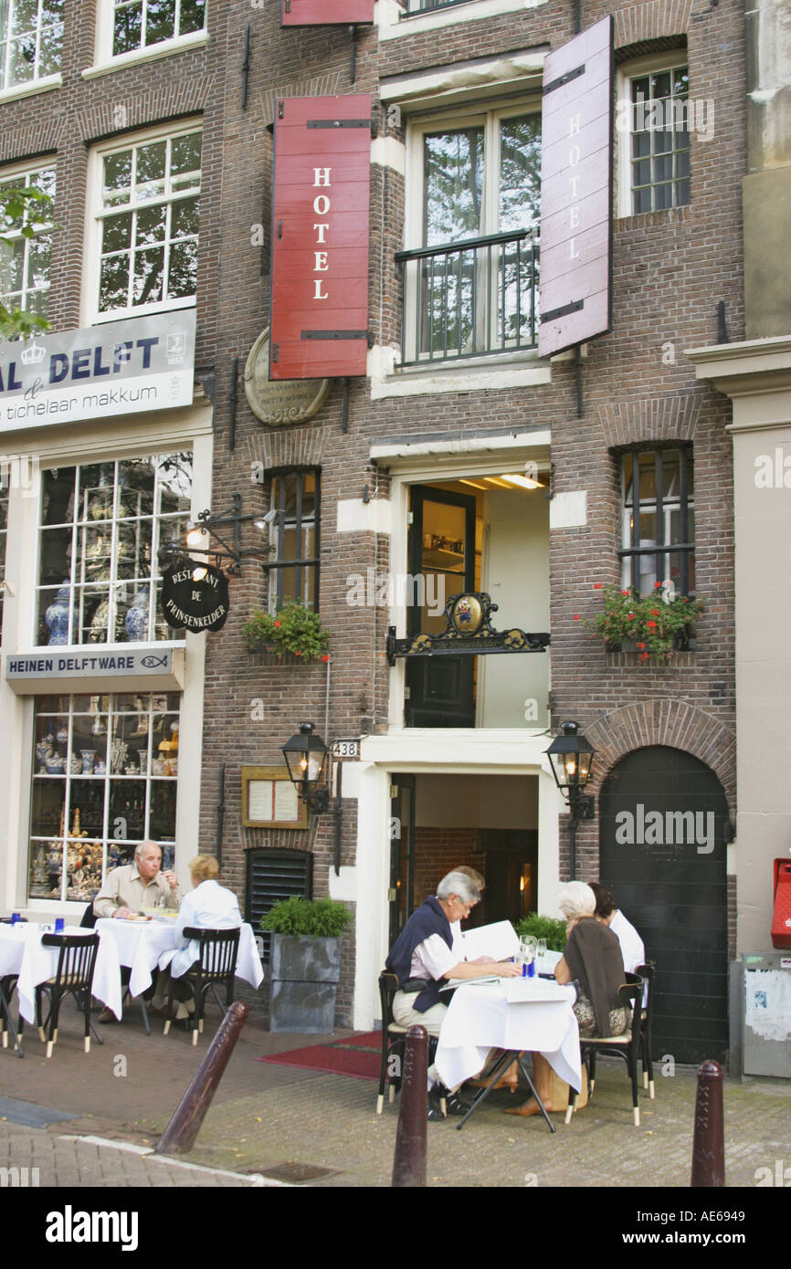 Amsterdam Holland Outdoor Dining Stock Photo, Royalty Free Image