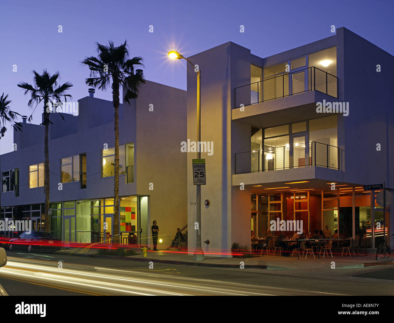 1121 Abbot Kinney, Venice Beach, California. Architect SANT Stock