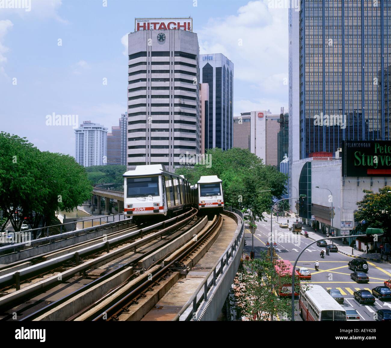 Railway MRT KUALA LUMPUR MALAYSIA Stock Photo, Royalty Free Image
