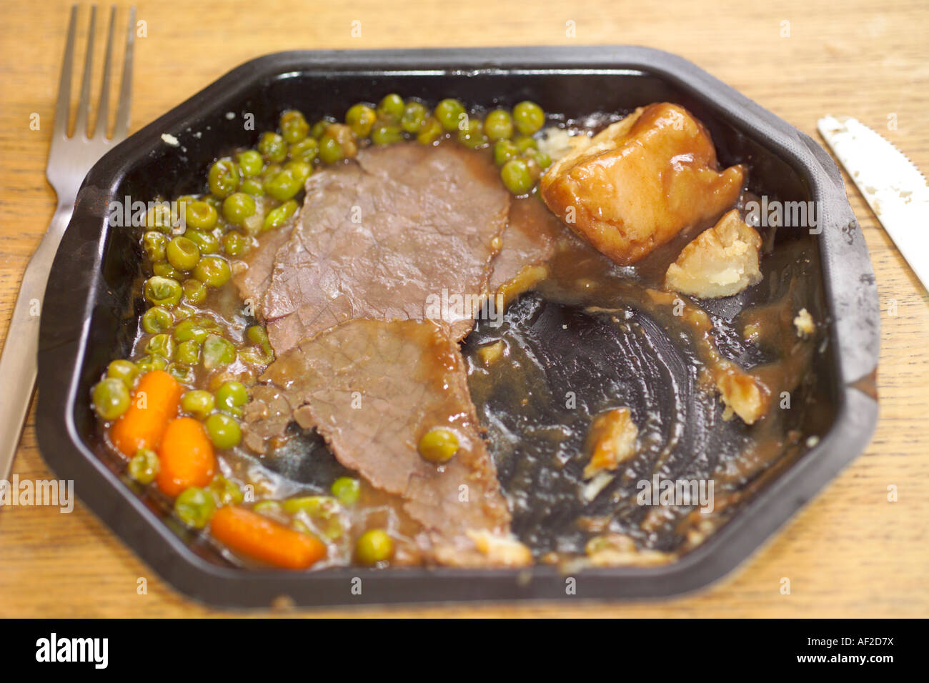 Roast beef TV dinner Stock Photo, Royalty Free Image 13809133 Alamy