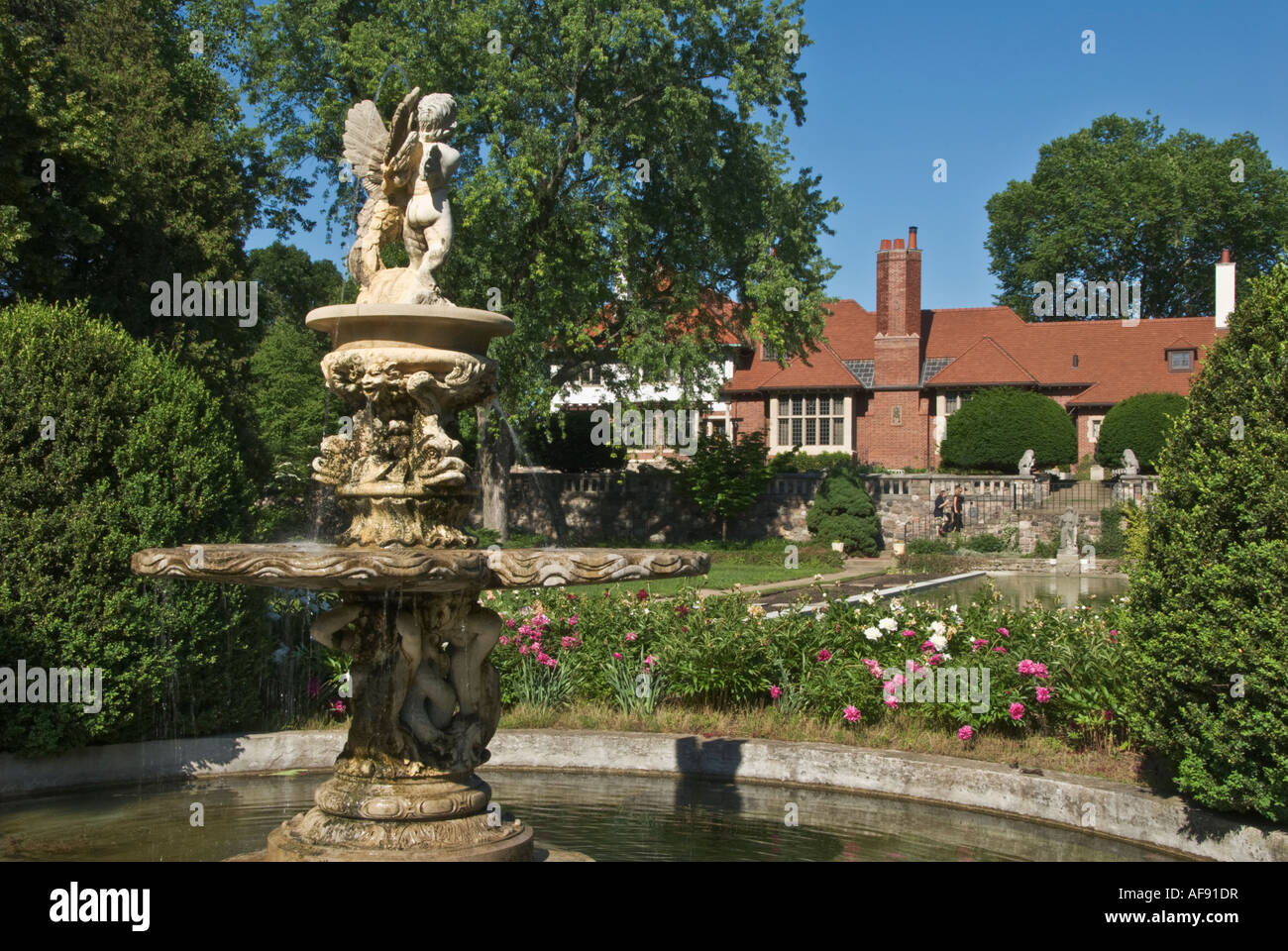 Michigan Bloomfield Hills Cranbrook House and Gardens Stock Photo