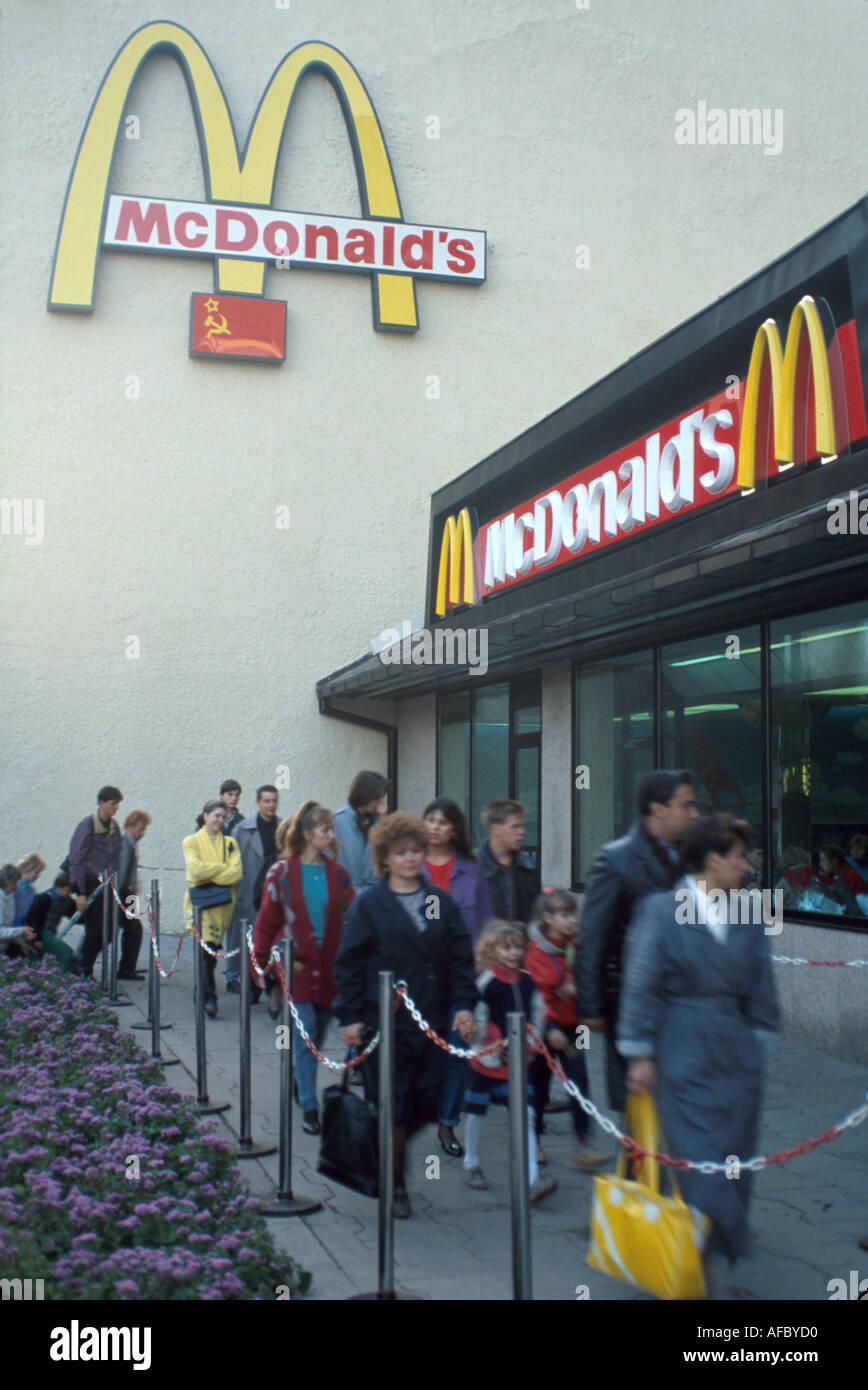 Russia former Soviet Union Moscow McDonald's Restaurant largest in