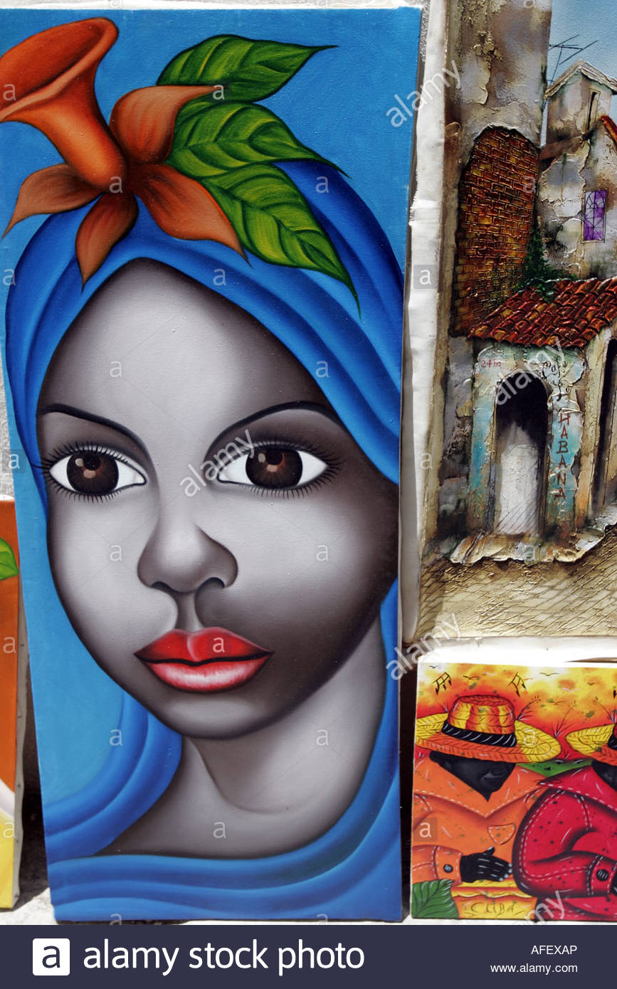 Old Havana, Cuban Art For Sale Stock Photo, Royalty Free Image