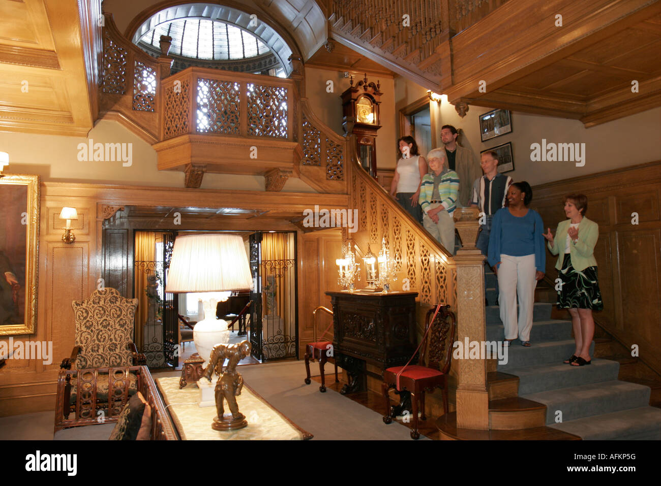 South Bend Indiana Center for History Copshaholm 1895 Romanesque Stock Photo, Royalty Free Image