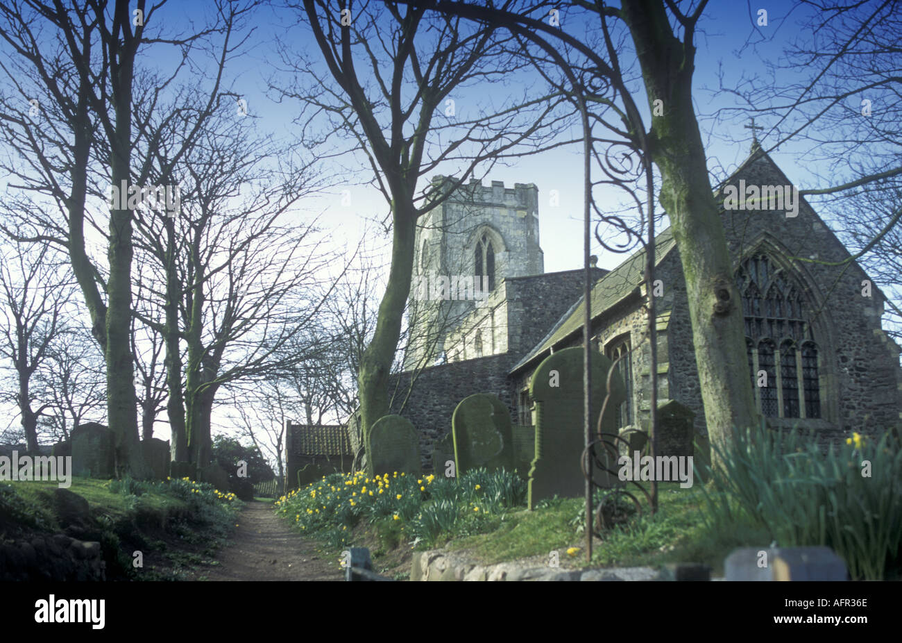 All Saints Church Easington East Yorkshire Stock Photo, Royalty Free