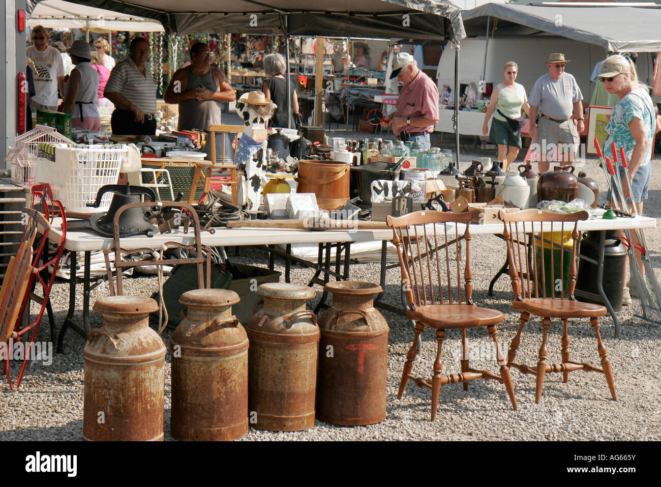 Indiana Shipshewana Shipshewana Flea Market milk cans collectibles