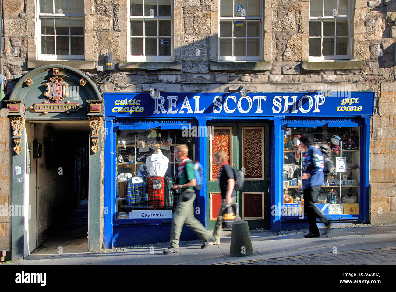 Edinburgh Souvenir Shop Scotland Great Britain Stock Photo, Royalty