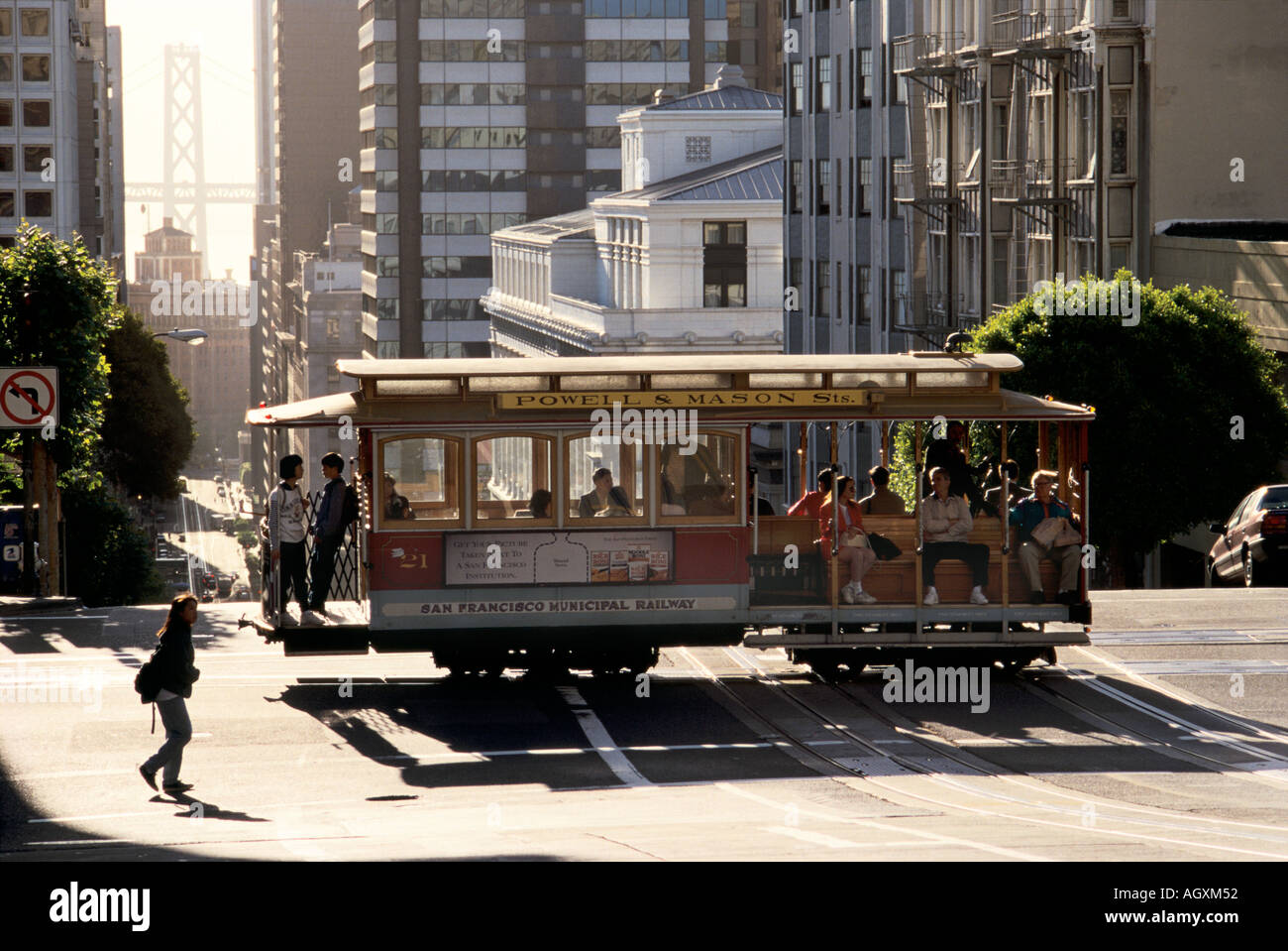 San Francisco, CA, USA, cable car on Powell Street crossing Stock Photo, Royalty Free ...1300 x 959