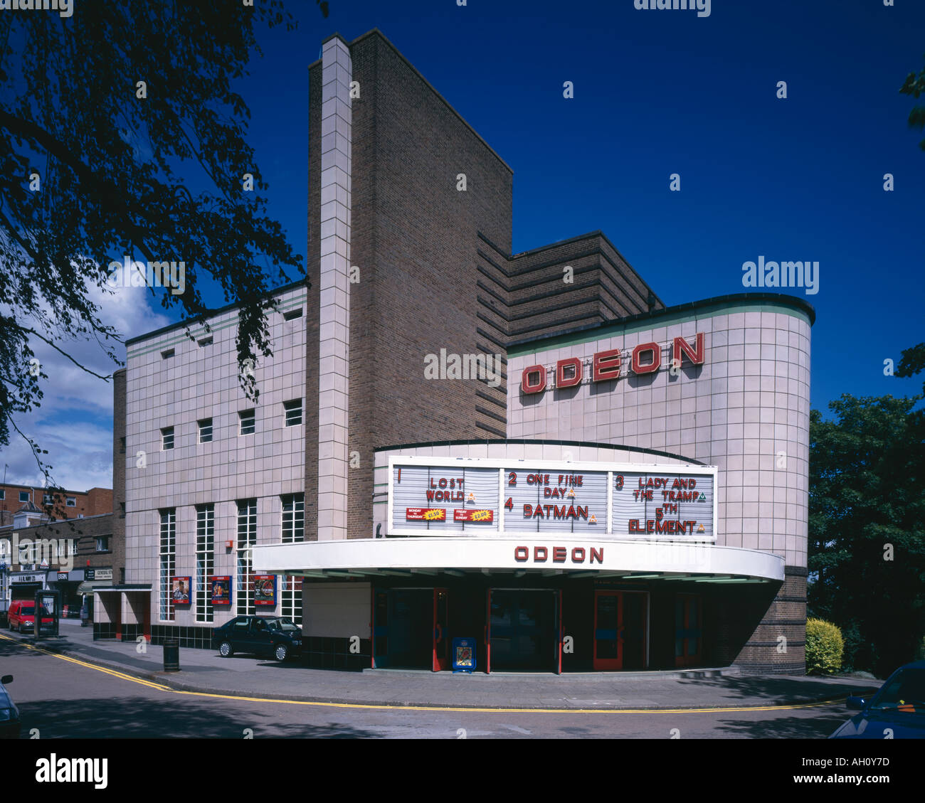 Exterior West Midlands Odeon Cinema, Sutton Coldfield, West Midlands, 1936. Exterior. Architect: Harry Weedon