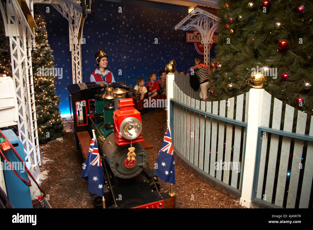 children on department store magical christmas train ride children on department store magical christmas train ride
