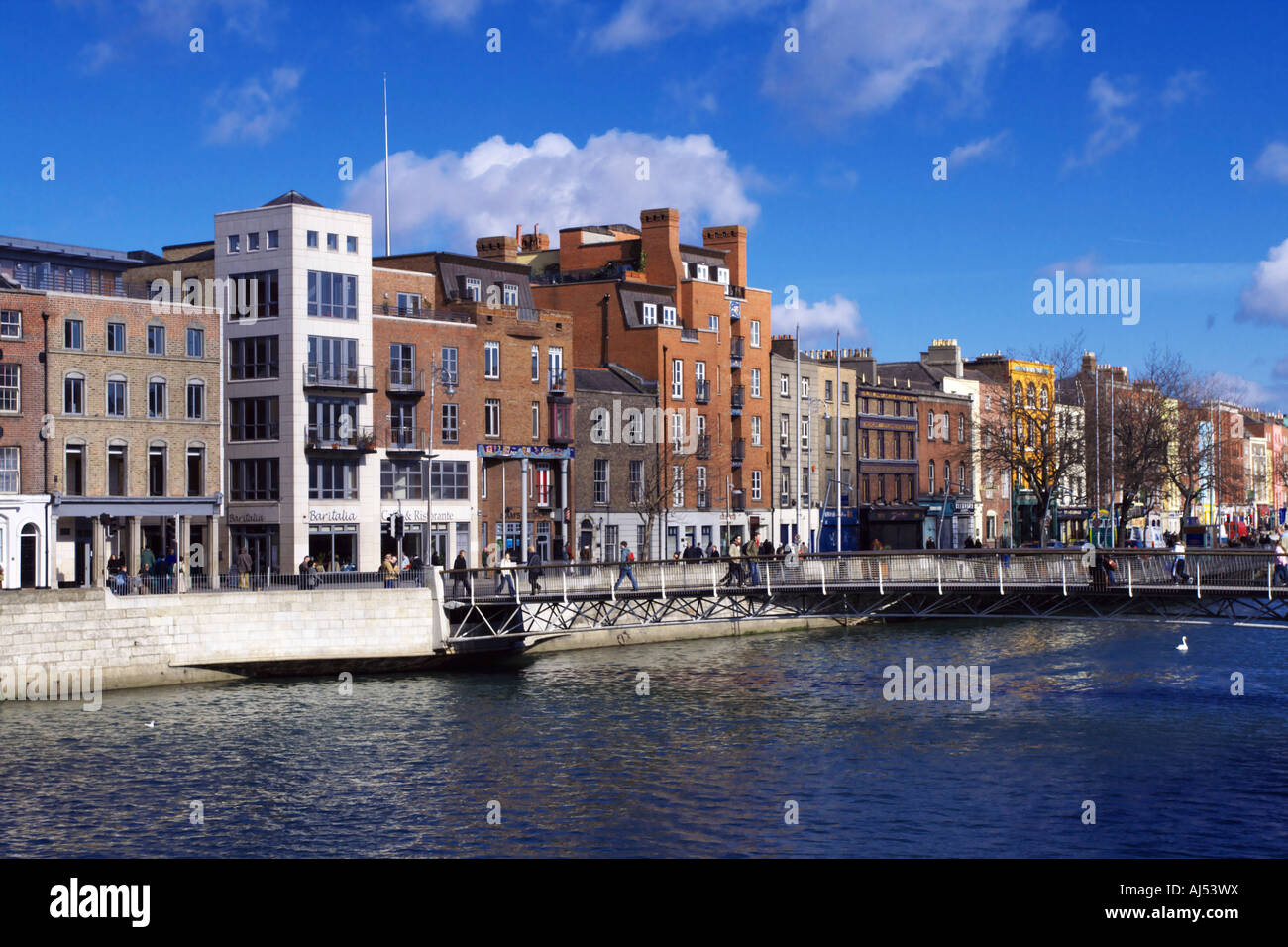 Lower Ormond Quay Dublin Ireland Stock Photo, Royalty Free Image