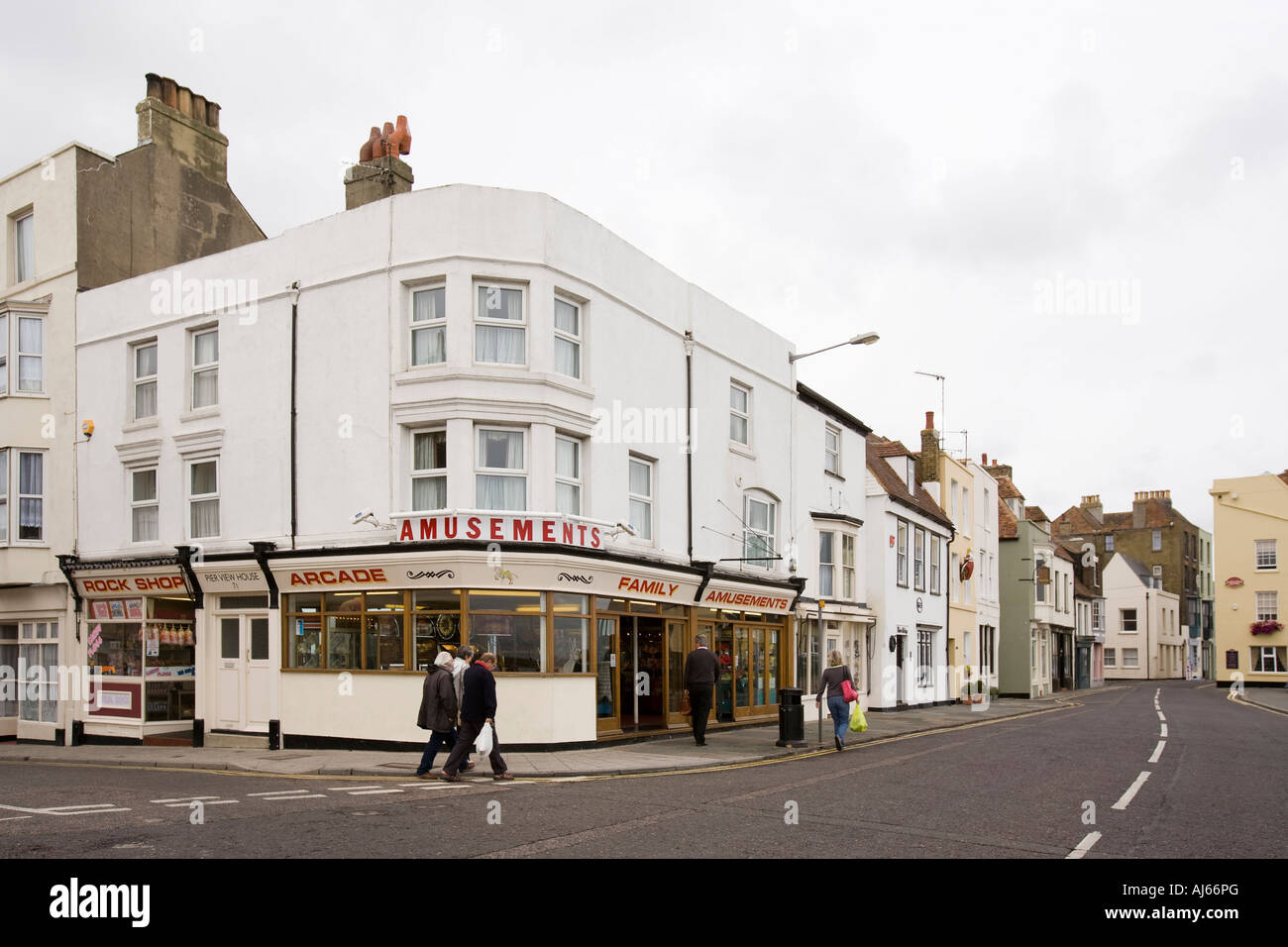 UK Kent Deal Beach Street seafront amusement arcade Stock Photo