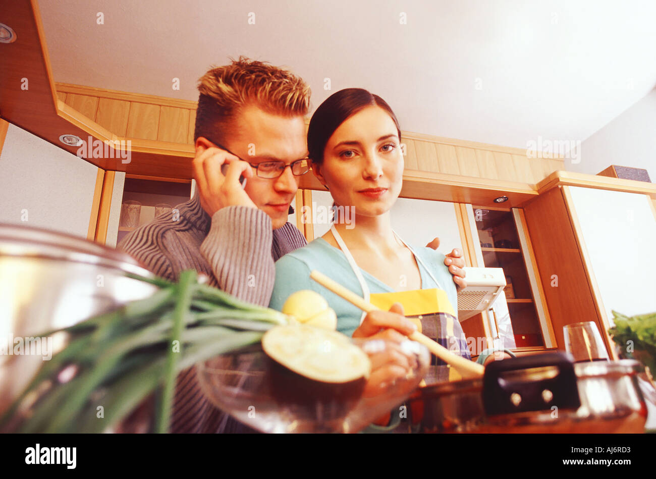 Picture of man woman hug man - victorian navy blue wallpaper photo book