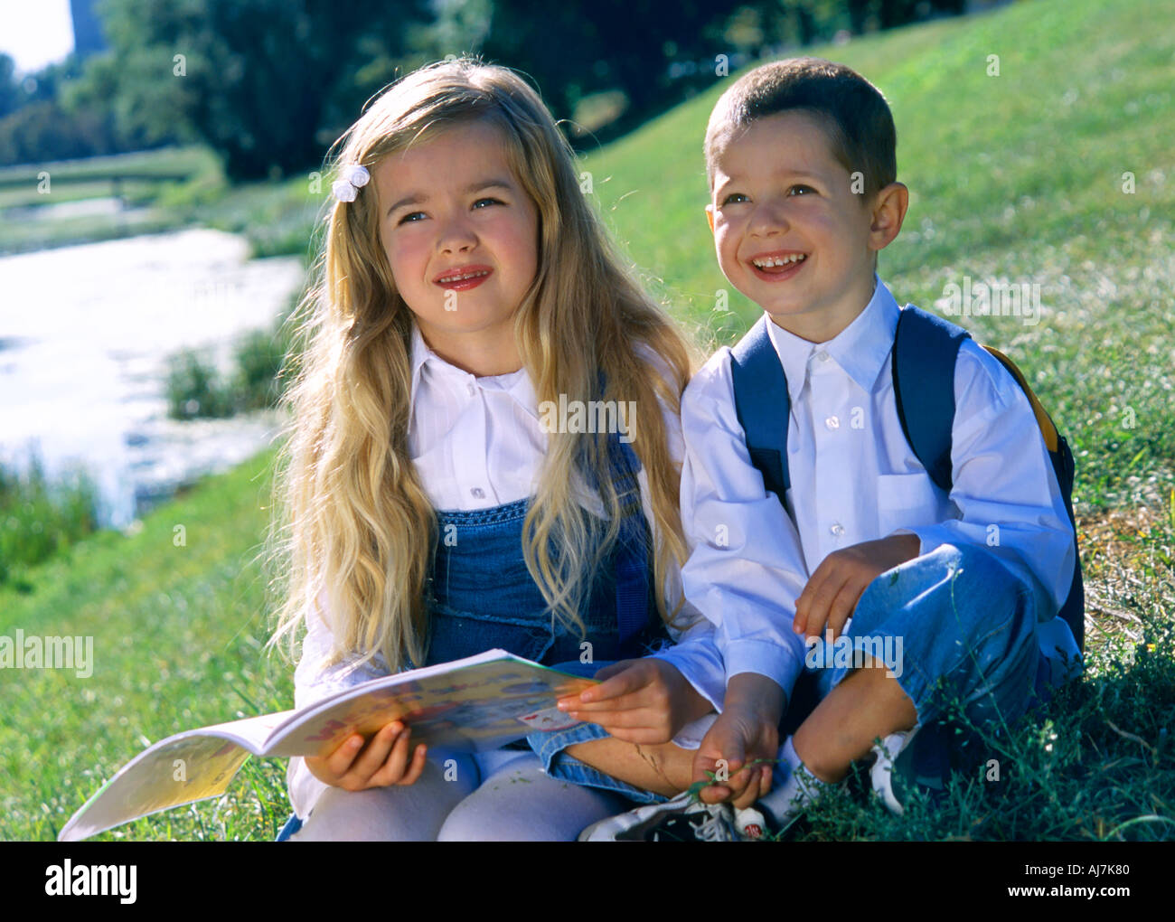 Child Children Boy Girl Blonde Long Hair Sister Brother Schoolboy Child Children Boy Girl Blonde Long Hair Sister Brother Schoolboy