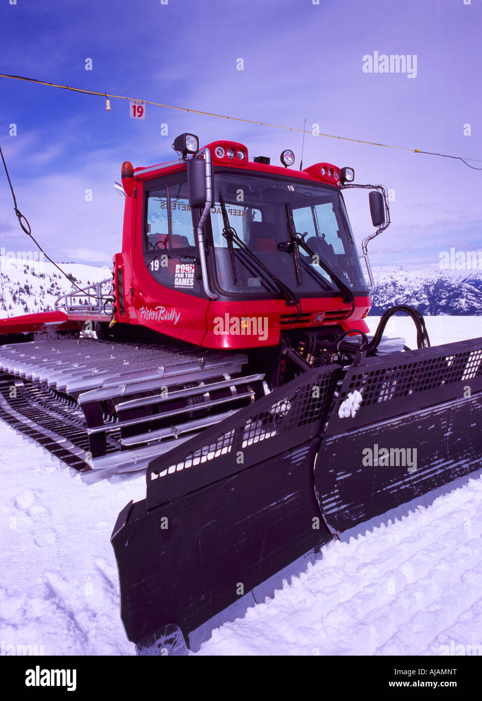 Snow Removal Maintenance Vehicle Equipment on Whistler Mountain Stock