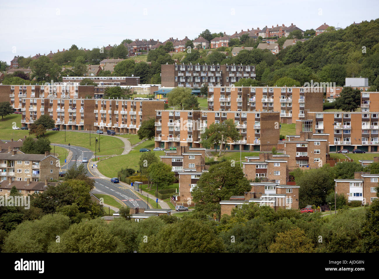 Low rise housing Rolleston Gleadless Valley Estate Sheffield Built