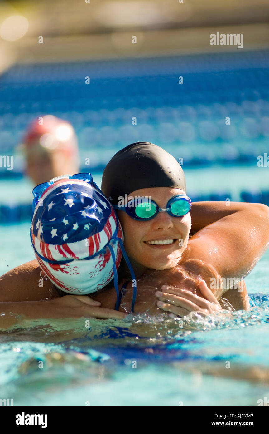 Female Swimmer Winning Race Hi Res Stock Photography And Images Alamy