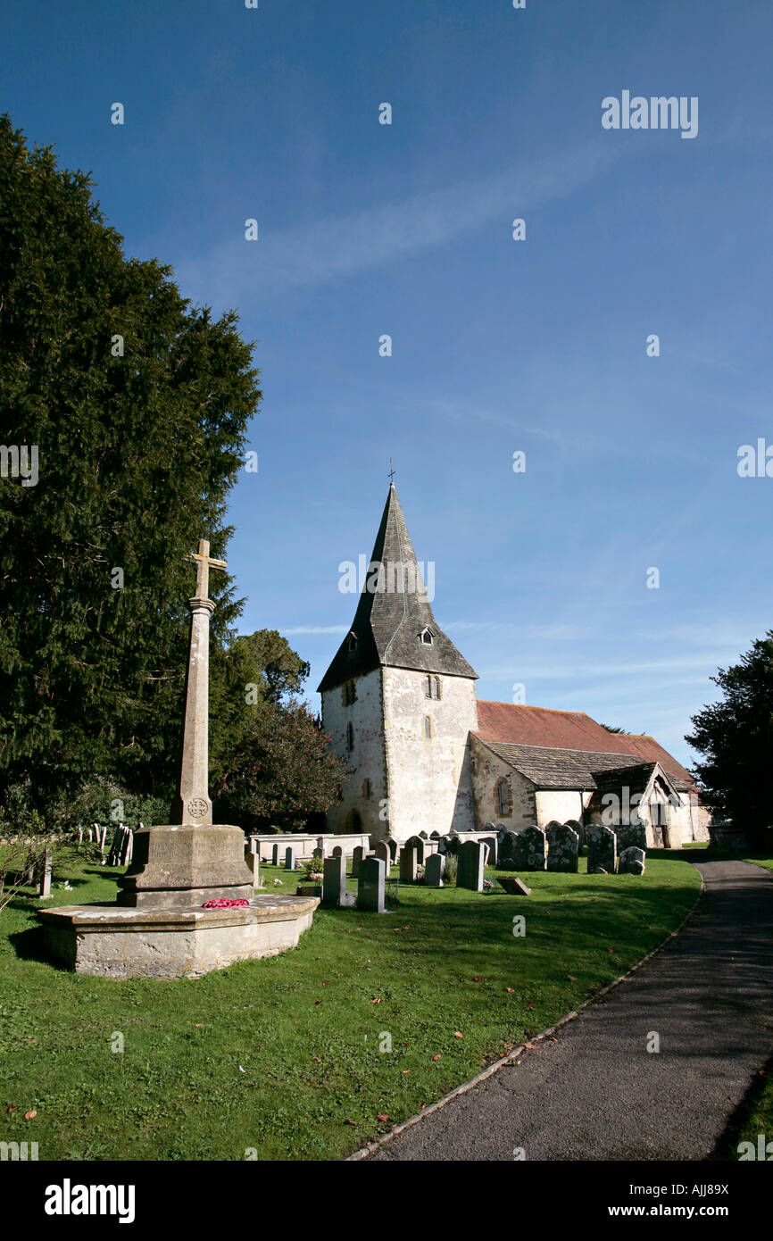 Church of St. John the Evangelist, Bury, West Sussex, England Stock Photo, Royalty Free Image