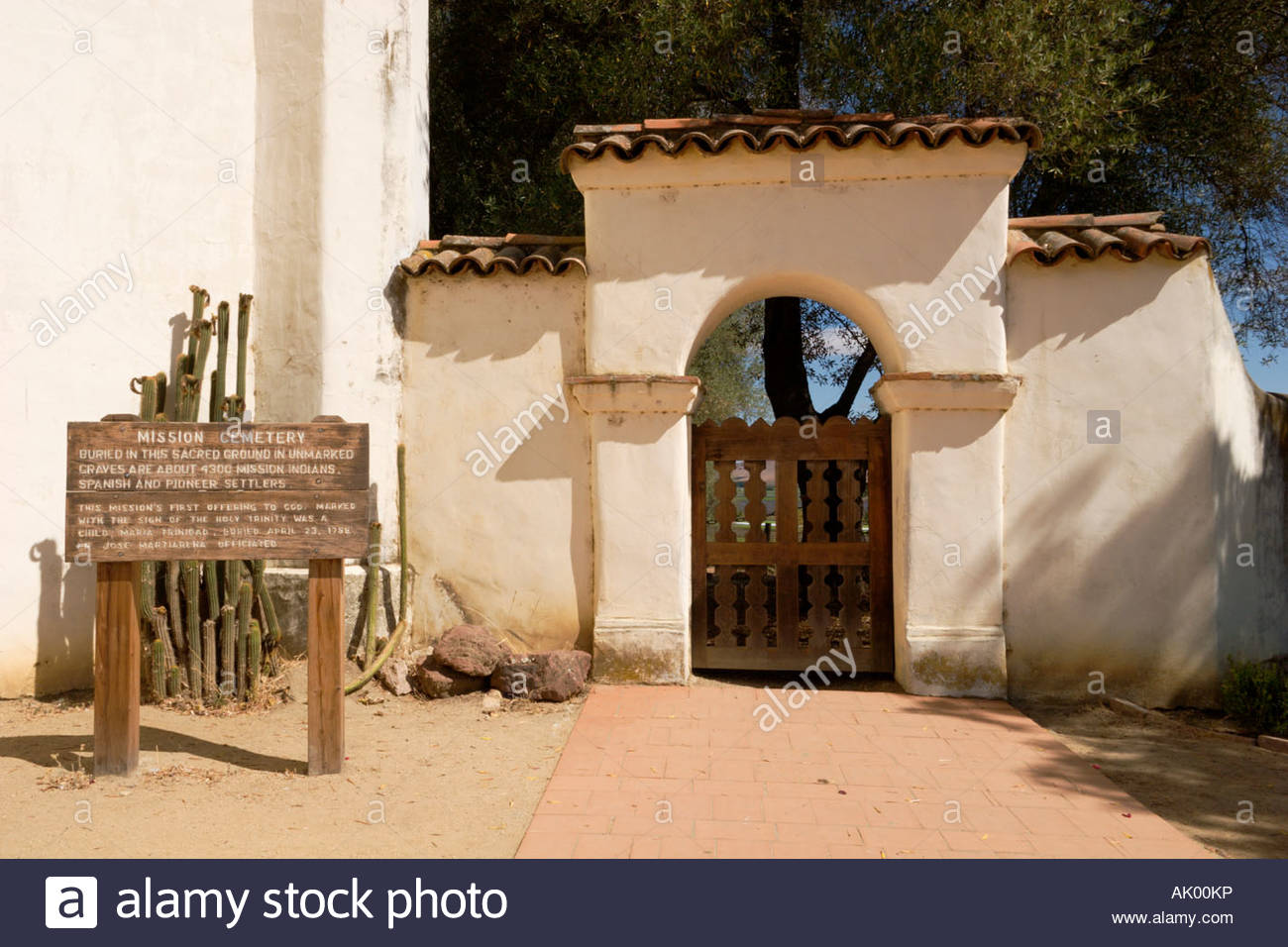 Cemetery Mission San Juan Bautista California Stock Photo, Royalty Free