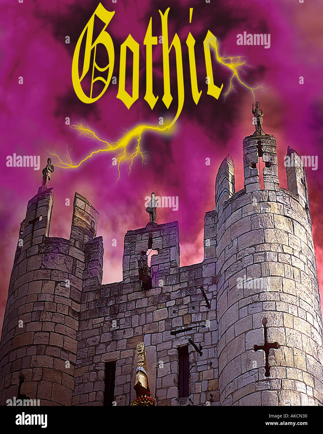 traditional view of horror gothic symbolism with imposing castle traditional view of horror gothic symbolism with imposing castle