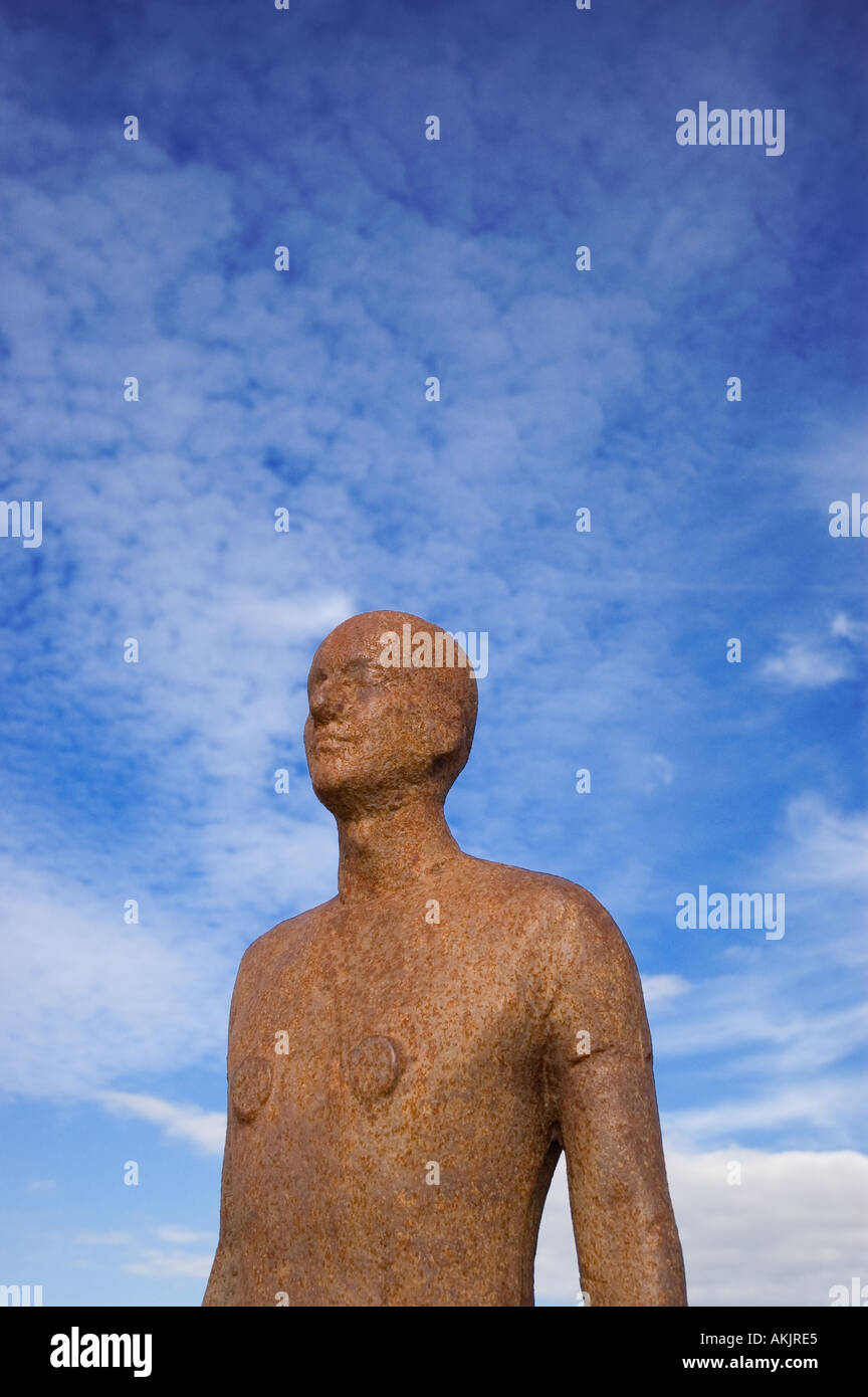 The Another Place statues an installation by Antony Gormley Crosby