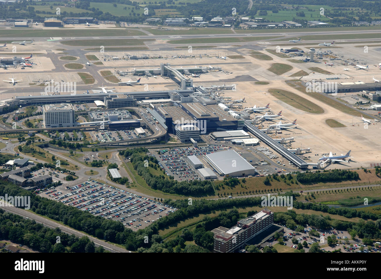 Aerial View Gatwick Airport UK Stock Photo: 15025706 - Alamy