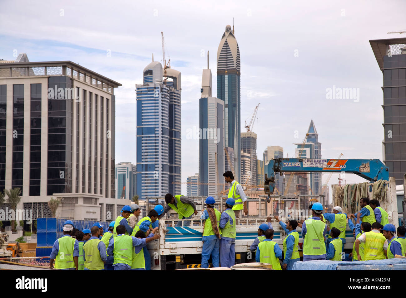 Immigrant Foreign Construction Workers building Dubai The new Dubai