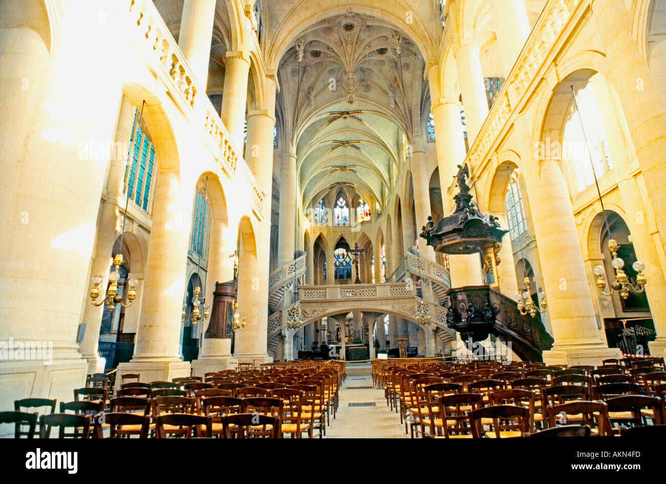 Religion, Paris France, "Eglise Saint Etienne du Mont" Church Gothic