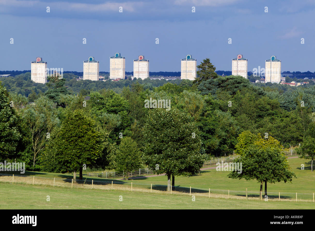 Tower Blocks Of Motherwell, North Lanarkshire, Scotland Stock Photo