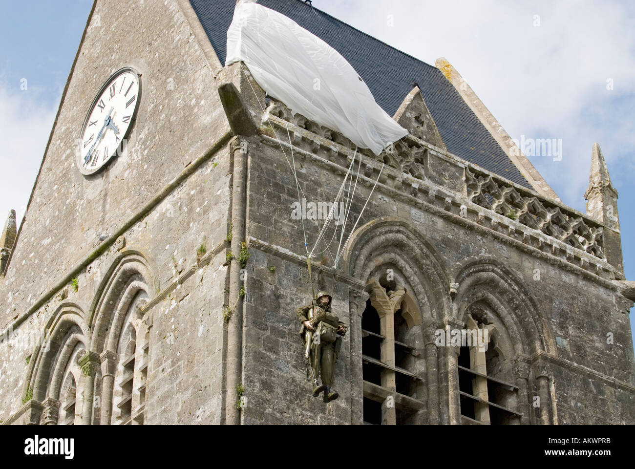 France, Normandy, Sainte Mere Église, Sainte Mere Église Church And
