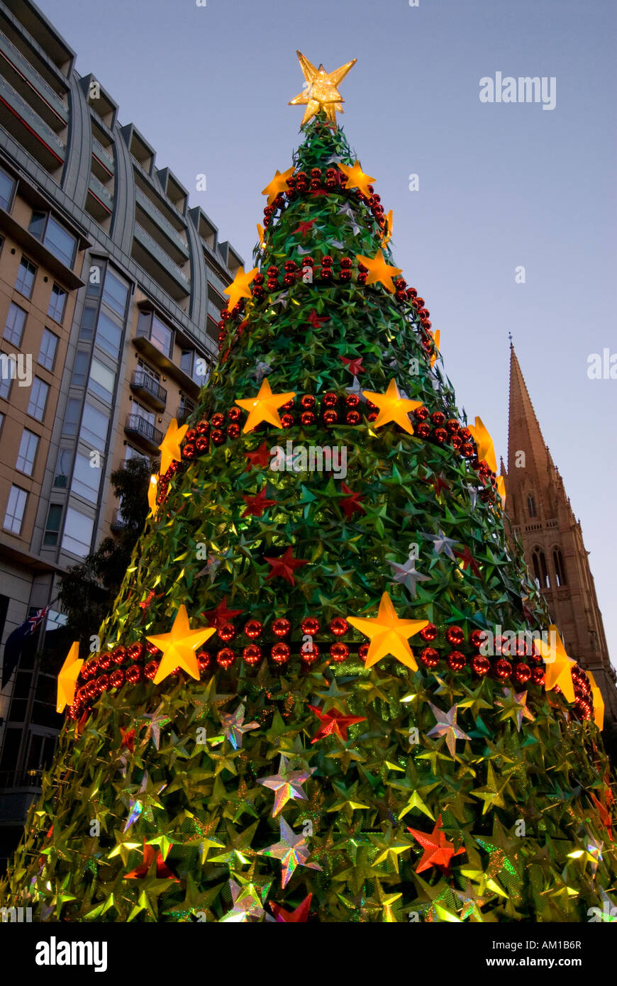 Christmas tree, Christmas decorations, Melbourne, Victoria, Australia